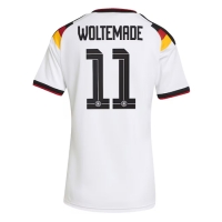 Camiseta Alemania Nick Woltemade #11 Primera Equipación Replica Mundial 2026 para mujer mangas cortas